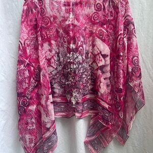 Style & Co. Pink Patterned Blouse